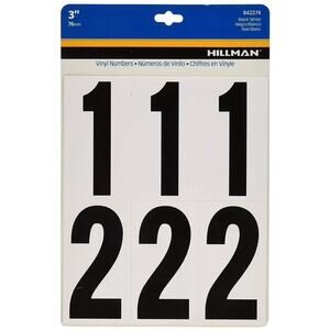 3-Inch Numbers Black Vinyl Self Adhesive Easy To Read Labels